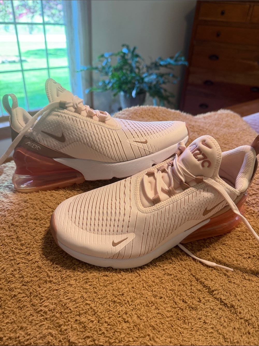 Nike Air Women's Sneakers in Blush Pink with Peach Air Unit Size 8